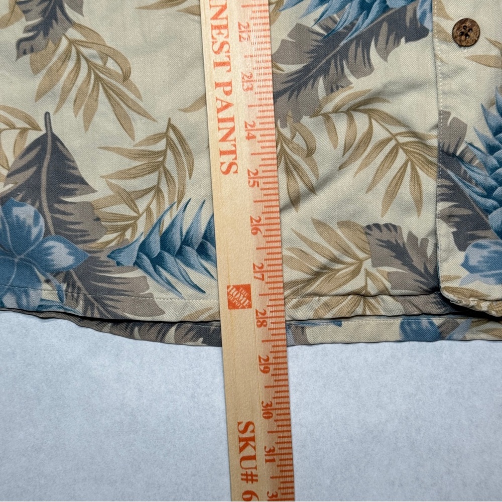 Banana Cabana 100% Silk Mens Hawaiian Tropical Floral S/S Button Up Shirt Sze XL - Picture 8 of 8